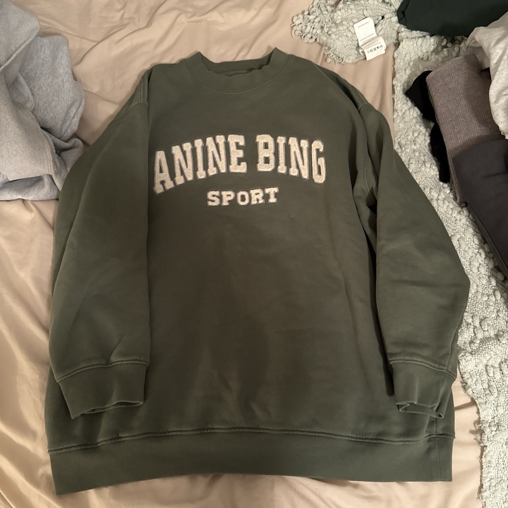 Anine Bing Sport Olive Sweatshirt